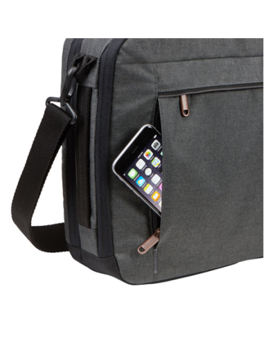 Case Logic | Era Hybrid Briefcase | Fits up to size 15.6 " | Messenger - Briefcase/Backpack | Shoulder strap | Obsidian