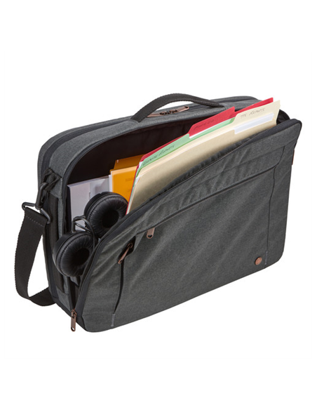 Case Logic | Era Hybrid Briefcase | Fits up to size 15.6 " | Messenger - Briefcase/Backpack | Shoulder strap | Obsidian