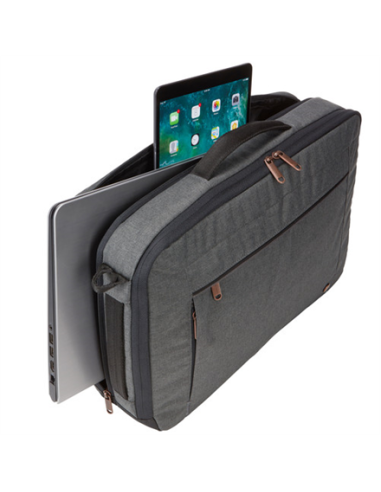 Case Logic | Era Hybrid Briefcase | Fits up to size 15.6 " | Messenger - Briefcase/Backpack | Shoulder strap | Obsidian