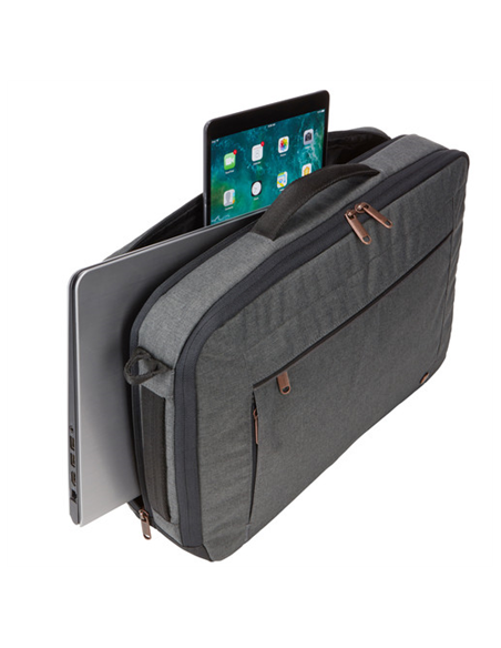 Case Logic | Era Hybrid Briefcase | Fits up to size 15.6 " | Messenger - Briefcase/Backpack | Shoulder strap | Obsidian