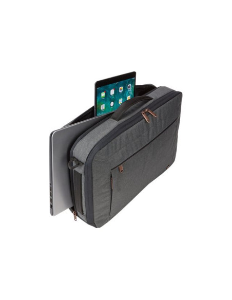 Case Logic | Era Hybrid Briefcase | Fits up to size 15.6 " | Messenger - Briefcase/Backpack | Shoulder strap | Obsidian