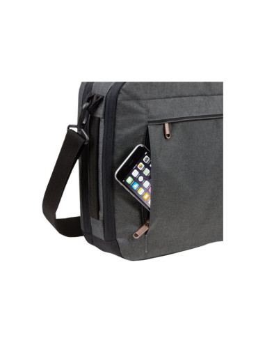 Case Logic | Era Hybrid Briefcase | Fits up to size 15.6 " | Messenger - Briefcase/Backpack | Shoulder strap | Obsidian