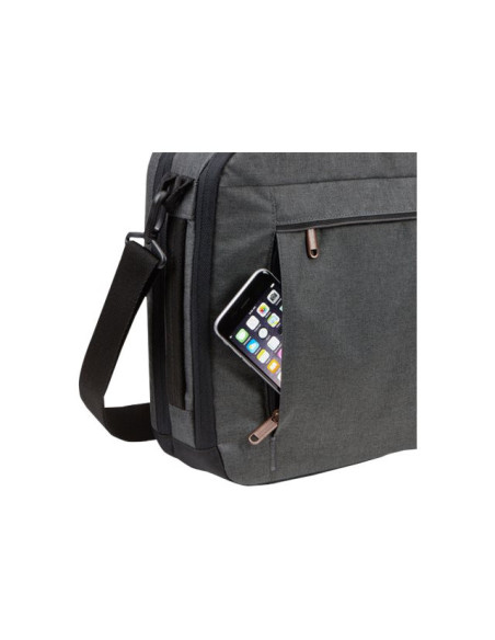 Case Logic | Era Hybrid Briefcase | Fits up to size 15.6 " | Messenger - Briefcase/Backpack | Shoulder strap | Obsidian
