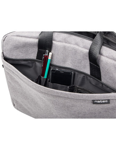 Natec Laptop Bag, Mustela, 15.6", Grey | Natec | Mustela | Fits up to size 15.6 " | Toploading laptop case | Shoulder strap | G