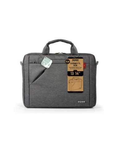 PORT DESIGNS | Sydney ECO | Fits up to size 13-14 " | Laptop case | Shoulder strap | Grey
