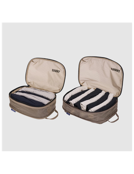 Thule | Compression Cube Set, Small/Medium | Packing Cube | Gentle Beige