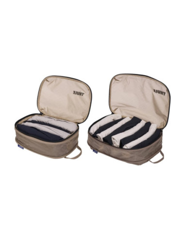 Thule | Compression Cube Set, Small/Medium | Packing Cube | Gentle Beige