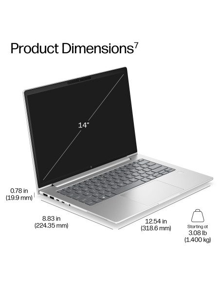 HP EliteBook 6 G2i 14 - Ultra 5-322, 16GB, 512GB SSD, 14 WUXGA 400-nit AG, 5MP IR cam, NO WWAN-readyness, Smartcard, FPR, EST b