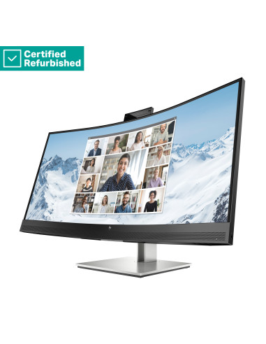 RENEW SILVER HP E34m G4 Curved Conferencing Monitor - 34" 3440x1440 WQHD 400-nit 75Hz AG, Curved, VA, USB-C(65W)/HDMI/DisplayPo