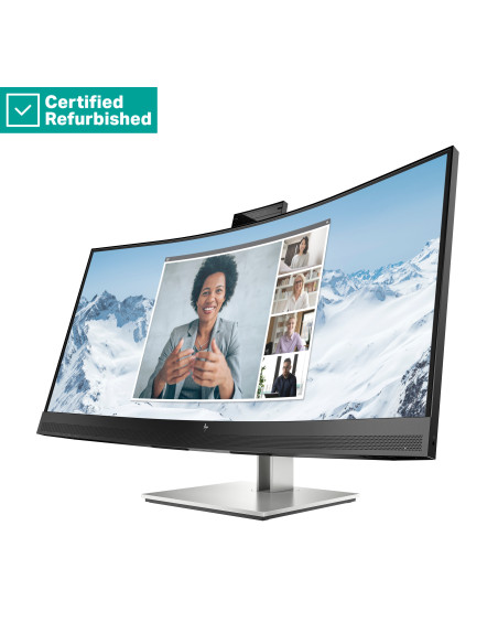 RENEW SILVER HP E34m G4 Curved Conferencing Monitor - 34" 3440x1440 WQHD 400-nit 75Hz AG, Curved, VA, USB-C(65W)/HDMI/DisplayPo