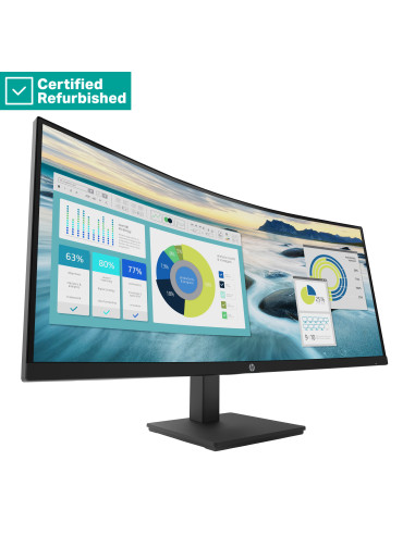 RENEW SILVER HP P34hc G4 Curved Charging Monitor - 34" 3440x1440 WQHD 250-nit 100Hz AG, Curved, VA, USB-C(65W)/HDMI/DisplayPort