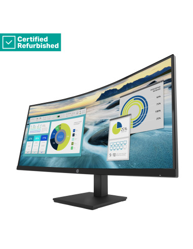 RENEW SILVER HP P34hc G4 Curved Charging Monitor - 34" 3440x1440 WQHD 250-nit 100Hz AG, Curved, VA, USB-C(65W)/HDMI/DisplayPort