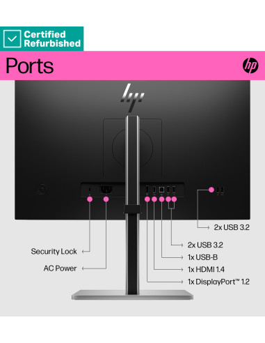HP E24t G5 23,8" FHD jutiklinis monitorius Renew Gold | HP24.lt