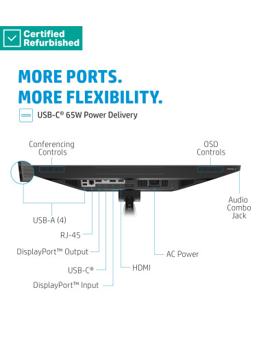 HP E24m G4 23,8" FHD konferencinis USB-C Renew Silver | HP24.lt